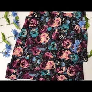 Purple Rose Midi Skirt